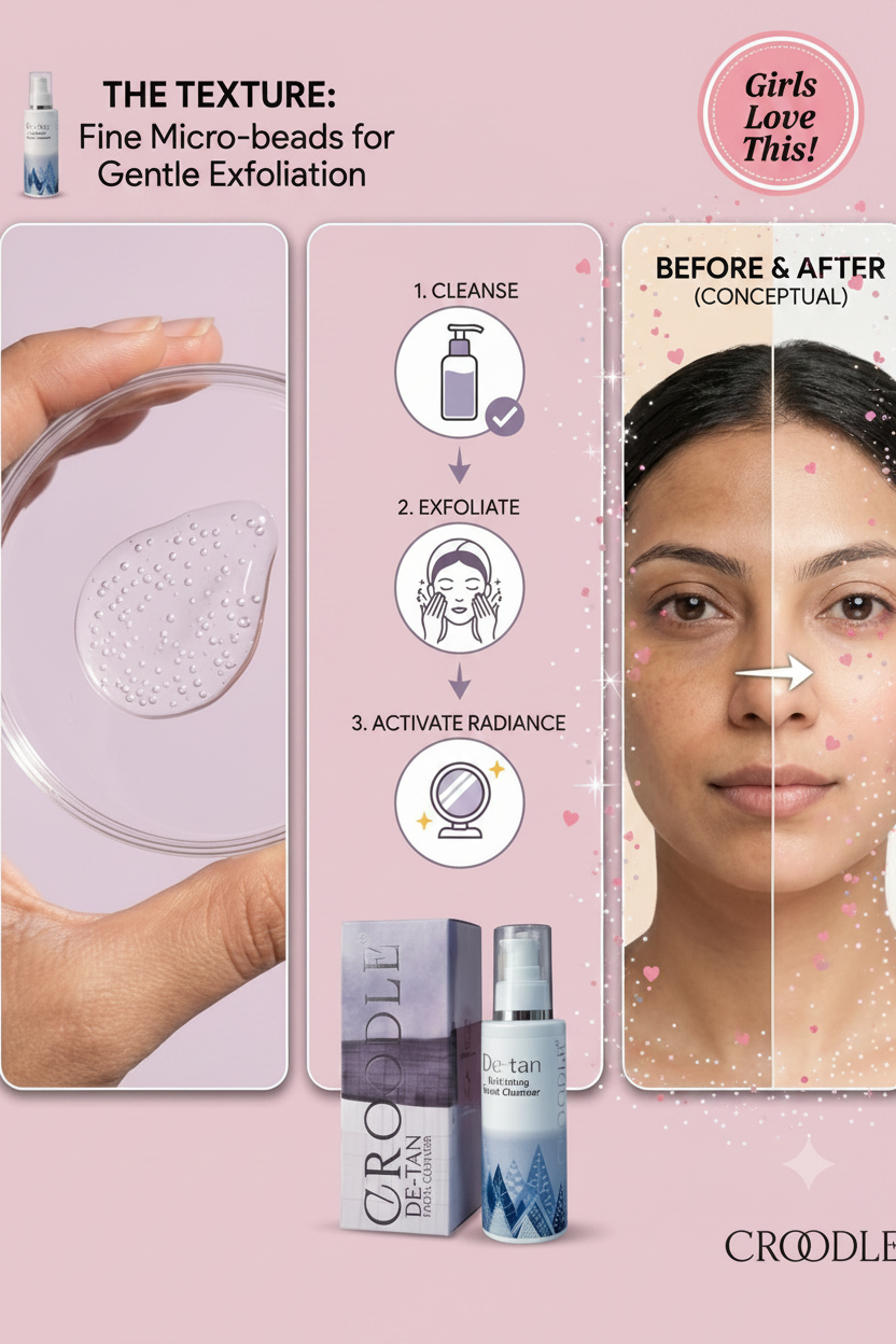CROODLE® De-Tan Exfoliating Facial Cleanser – 100ml