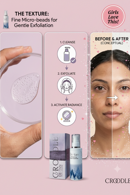 CROODLE® De-Tan Exfoliating Facial Cleanser – 100ml